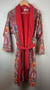 Vintage Victoria’s Secret Women’s Paisley Robe Terry Lining One Size